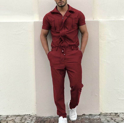 Men's Casual Loose One-Piece Suit - Stylish & Comfortable Pants - Buy Center US