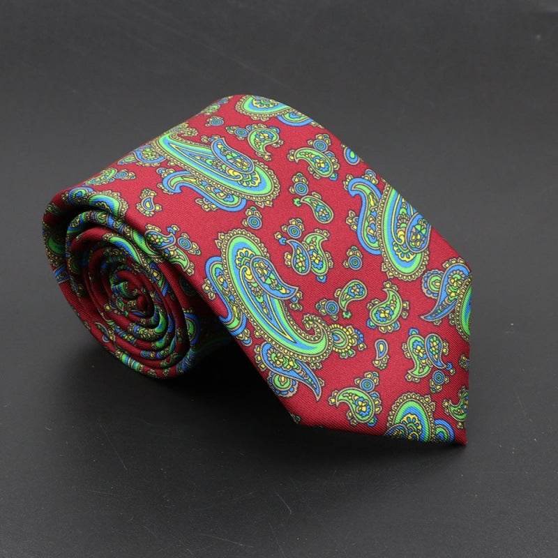 Buycenter Super Soft Silk Ties - 75mm Bohemian Necktie for Men - Buy Center US