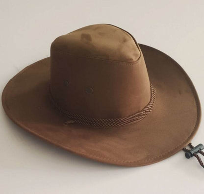 Big Velvet Cowboy Hat - Stylish Western Rope Rider Design for All Seasons - Buy Center US