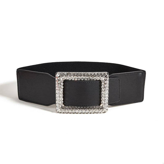 Decorative Wide Belt with Square Buckle - Retro Bohemian Style - Buy Center US
