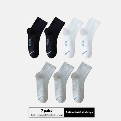 Buycenter Men's Thin Sport Socks - 7 Pairs, Breathable and Antibacterial - Buy Center US