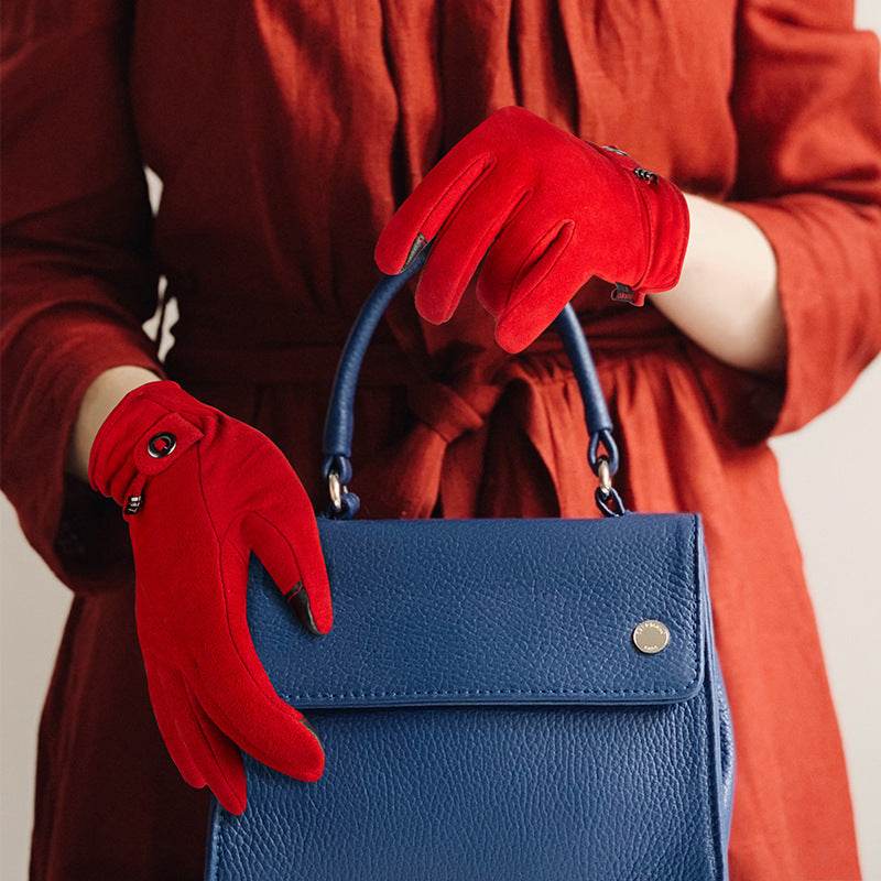 Genuine Leather Touch Screen Gloves - Warm Winter Fashion for All - Buy Center US