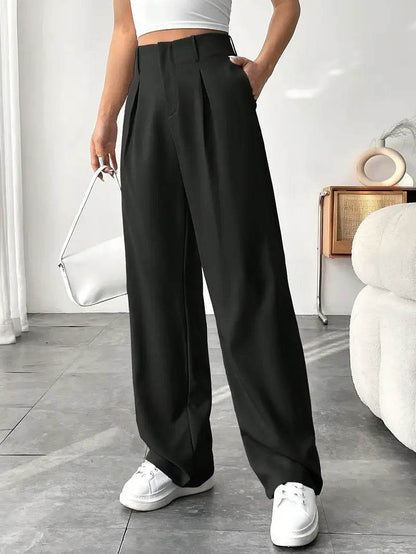 High Waist Wide Leg Leisure Suit Pants for Women - Versatile Autumn & Winter Styles - Buy Center US