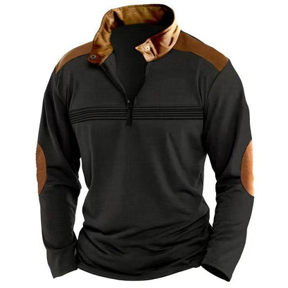 Buycenter Men's Long Sleeve Polo Shirt - Stylish Zipper Sports Top - Buy Center US