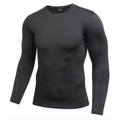 Men's Long-Sleeved Wicking Sweat Suit - Elastic Fitness Running Shirt - Buy Center US