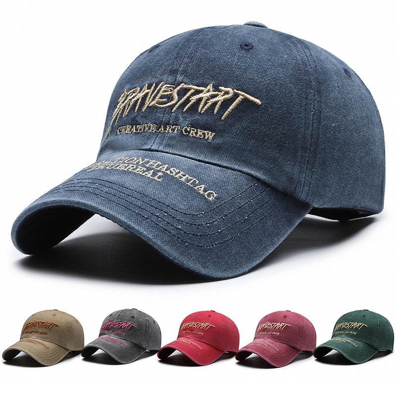 Faded Washed Distressed Baseball Cap - Adjustable Cotton, Retro Style - Buy Center US