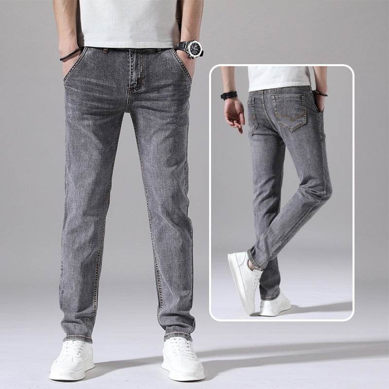 Retro Thin Jeans for Men - Loose Casual Trousers in Various Colors - Buy Center US