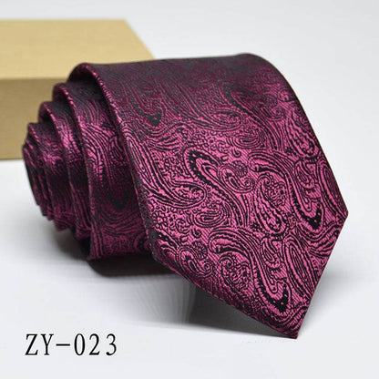 Buycenter Men's 1200D Striped Tie - Elegant Jacquard Style, Various Colors - Buy Center US
