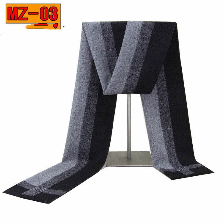 Buycenter Men's Thick Plaid Scarf - Warm Cotton for Winter & Autumn - Buy Center US