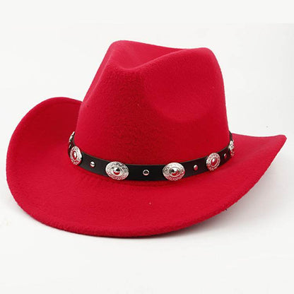 Woolen Cowboy Hat for Men & Women - Adjustable Ethnic Style Summer Accessory - Buy Center US