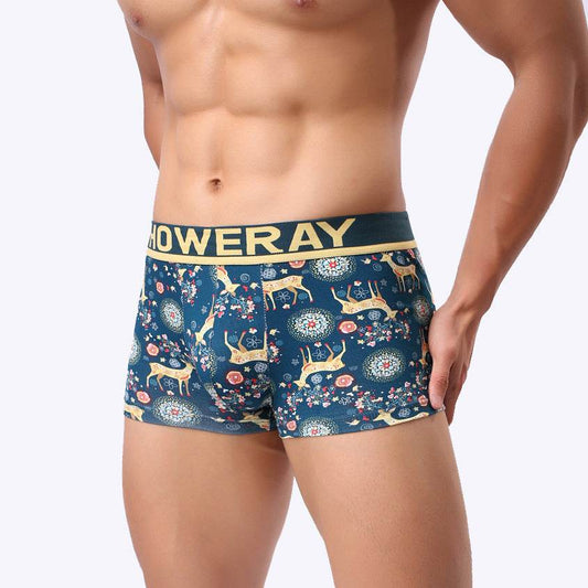 Buycenter Men’s Mid Waist Boxer Pants - Soft Cotton & Breathable Fabric - Buy Center US