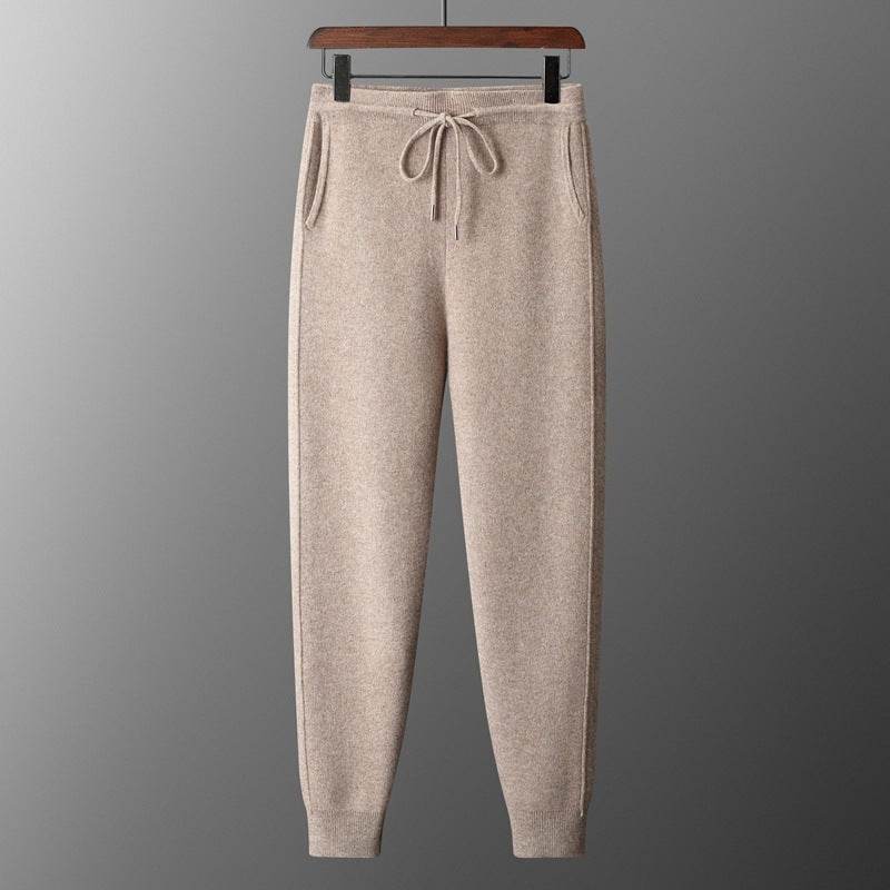 High Waist Casual Harem Pants for Men - Thickened Wool, Loose Fit - Buy Center US