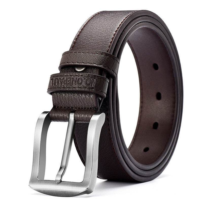 Buycenter Men's Leather Belt - Automatic Pin Buckle, Stylish Design - Buy Center US