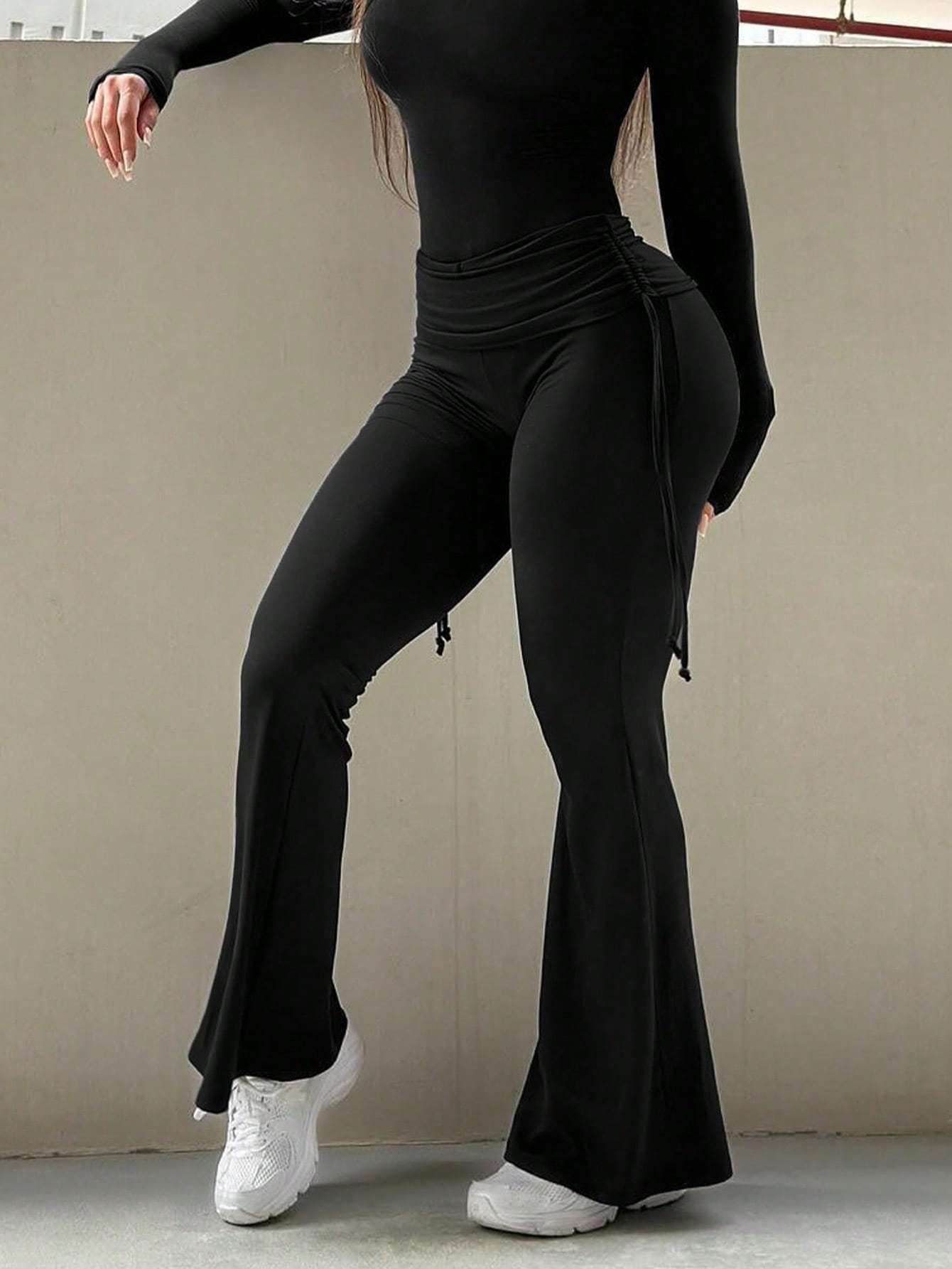 Women's Casual Flared Pants - Slimming High Waist, Versatile Style - Buy Center US