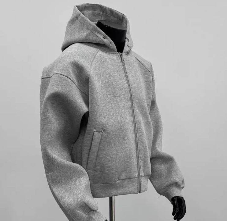 Buycenter Trendy Loose Retro Cardigan Sweater - Zippered & Hooded - Buy Center US