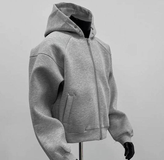 Buycenter Trendy Loose Retro Cardigan Sweater - Zippered & Hooded - Buy Center US