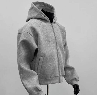Buycenter Trendy Loose Retro Cardigan Sweater - Zippered & Hooded - Buy Center US