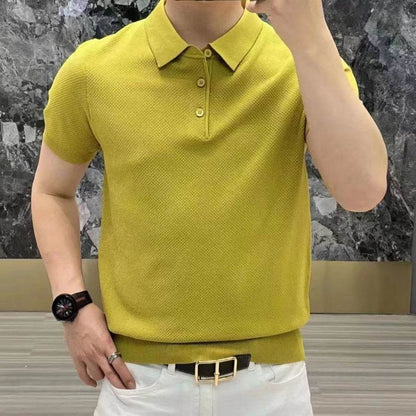 Affordable Men's Polo Shirt - Casual Luxury Pineapple Pattern, Short Sleeve - Buy Center US
