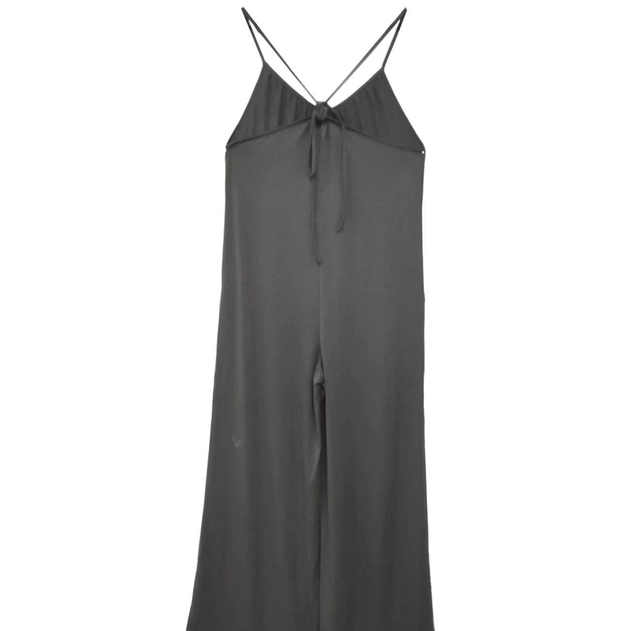 Ladies' Solid Color Chest Pleated Jumpsuit - Sleeveless Summer Style - Buy Center US