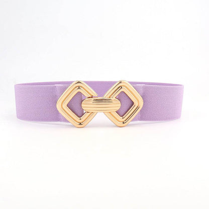 Stylish Wide Waist Elastic Belt for Women - Versatile PU Leather Design - Buy Center US