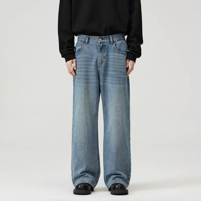 Buycenter Vintage Wide-Leg Pants for Men and Women - Washed-Out Style - Buy Center US