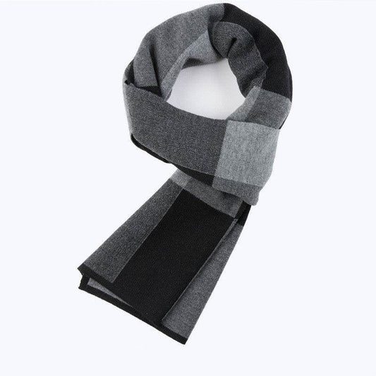 Buycenter Men's Warm Wool Plaid Scarf - Casual Fashion Accessory - Buy Center US