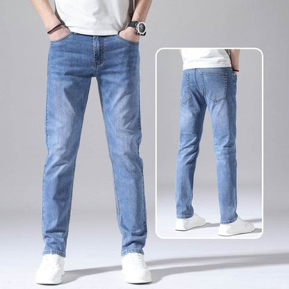 Retro Thin Jeans for Men - Loose Casual Trousers in Various Colors - Buy Center US