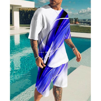 Casual Short Sleeve Men Leisure Set Suit - Multiple Colors & Sizes Available - Buy Center US
