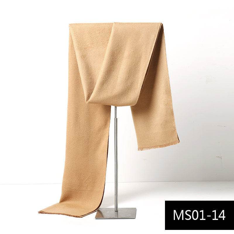 Buycenter Men's Cashmere Warm Scarf - Stylish Grid Design for Autumn - Buy Center US