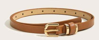Retro Thin Pin Buckle Belt - All-Match Style in Black, Camel & Leopard - Buy Center US