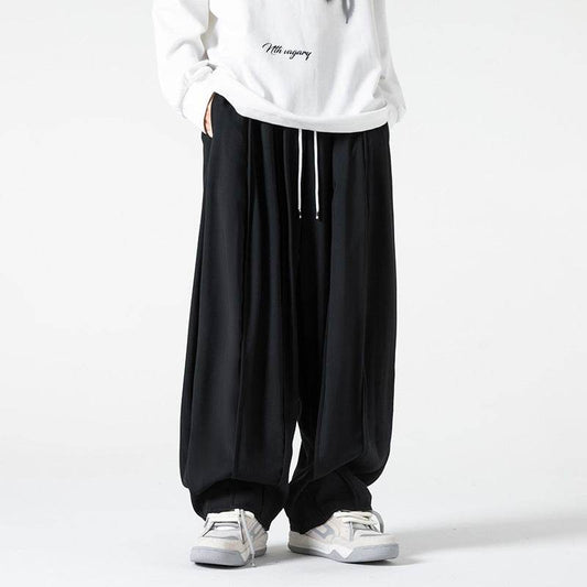 Men's Loose Wide Leg Cargo Bloomers - Solid Color, Multiple Sizes Available - Buy Center US