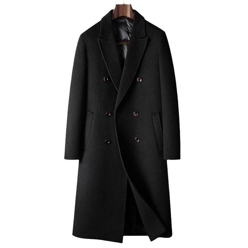 Buycenter Warm Woolen Coat - White Duck Down Liner in Camel, Gray, Black - Buy Center US
