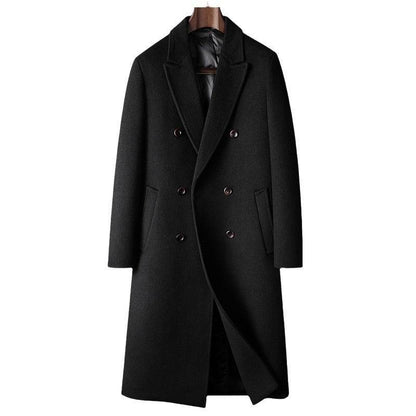 Buycenter Warm Woolen Coat - White Duck Down Liner in Camel, Gray, Black - Buy Center US