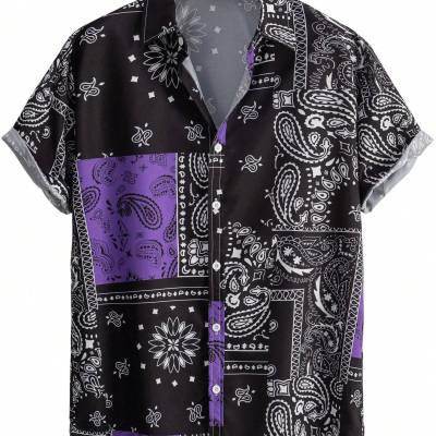 Casual Creative Hawaiian Shirt for Men - Striped, Short Sleeve Fashion - Buy Center US