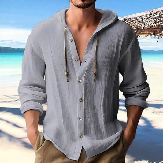 Buycenter Men's Casual Long-Sleeved Top - Stylish Cardigan in Various Colors - Buy Center US