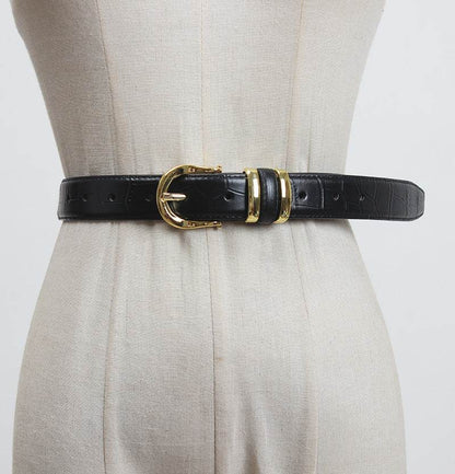 Women's Genuine Leather Fashion Belt - Versatile Decoration in Multiple Colors - Buy Center US