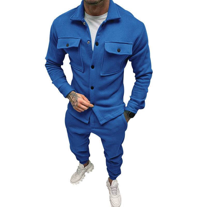 Buycenter Men's Two Piece Suit Set - Spring & Autumn Cotton Style - Buy Center US