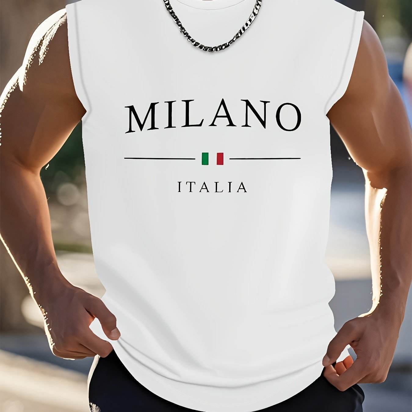 Men's Casual Milano Tank Top - Breathable Polyester Sleeveless Sports Vest - Buy Center US
