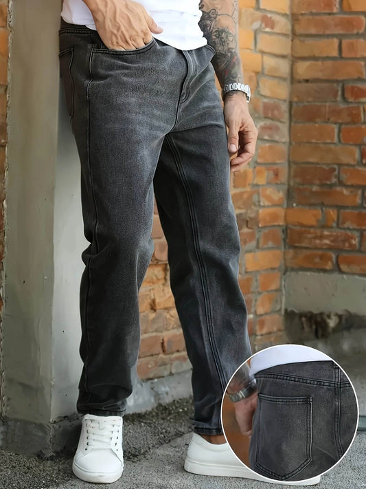 Men's Fashion Denim Jeans - Regular Fit, Cotton Blend, Street Style - Buy Center US
