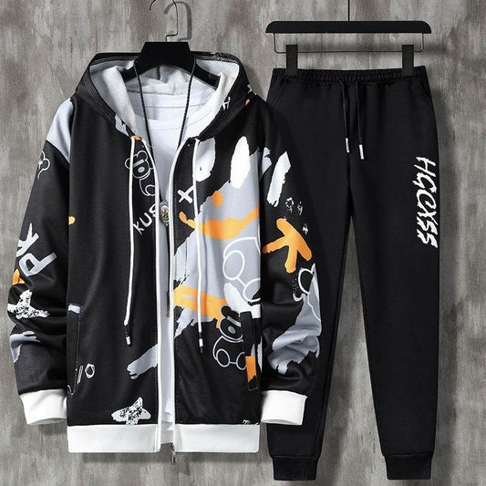 Buycenter Men's Casual Suit - Long Sleeve Zipper, Spring & Autumn Styles - Buy Center US