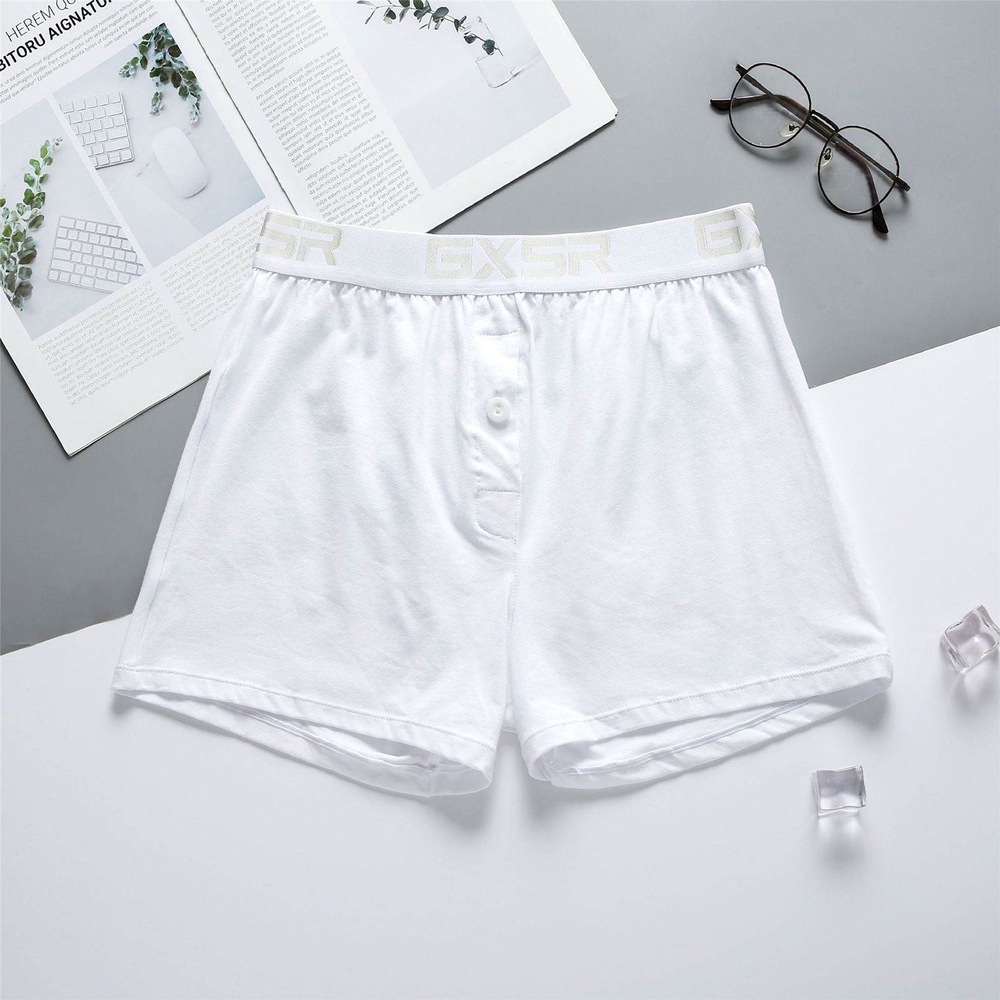 Buycenter Men's Low Waist Cotton Underwear - Breathable Boxer Shorts - Buy Center US