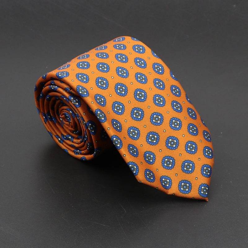 Buycenter Super Soft Silk Ties - 75mm Bohemian Necktie for Men - Buy Center US