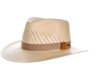 Buycenter Striped Bow Flat-brimmed Straw Top Hat - Adjustable Size - Buy Center US