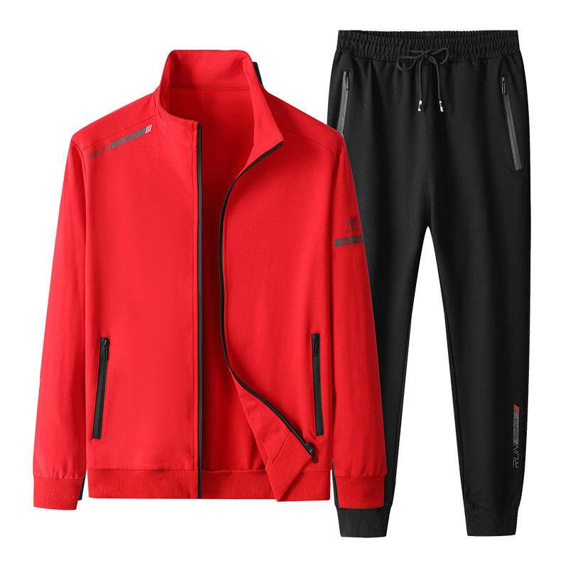 Buycenter Spring & Autumn Two-Piece Jacket Trousers Set - Available in 3 Colors - Buy Center US