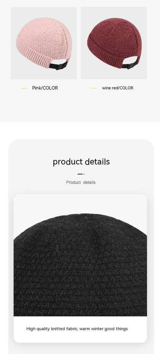 Buycenter Warm Knitted Woolen Cap - Adjustable Winter Beanie Hat - Buy Center US
