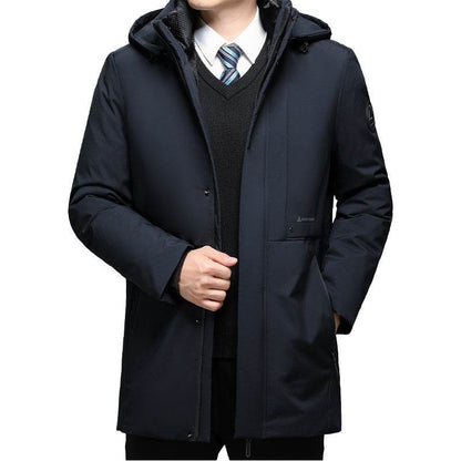 Buycenter Men's Thickened Jacket Coat - Plus Size Cotton, Polyester Blend - Buy Center US