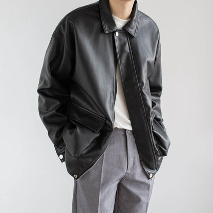 Buycenter Black Chic Leather Jacket for Men - Trendy & Stylish Look - Buy Center US