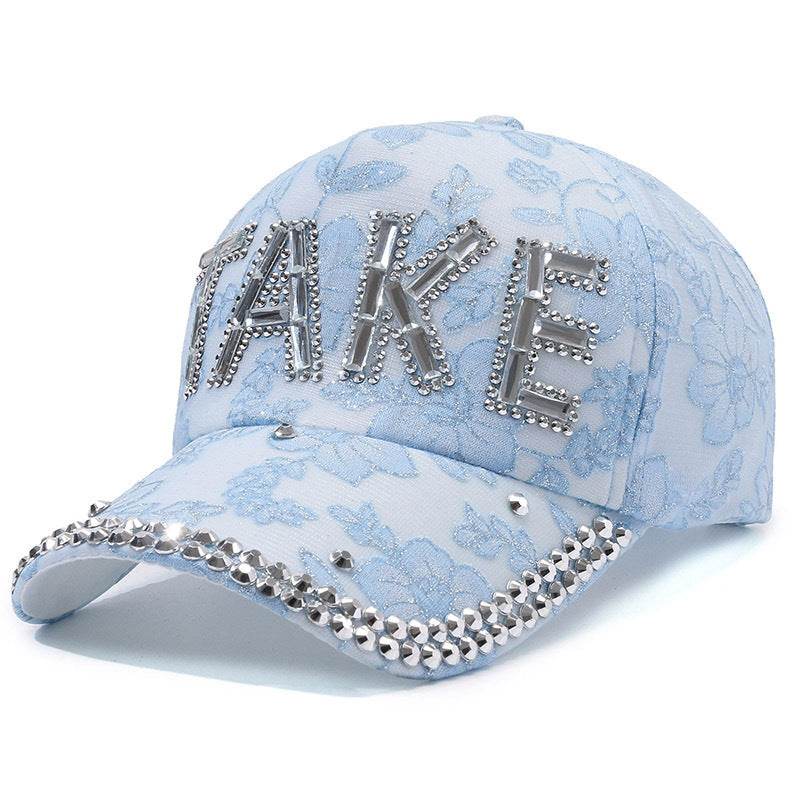 Rhinestone TAKE Women's Baseball Cap - Lightweight & Breathable for Summer - Buy Center US