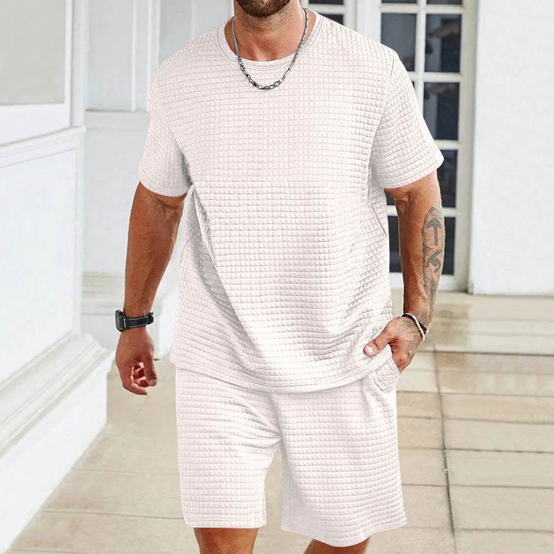 Buycenter Casual Sports Suit - Solid Color T-Shirt & Shorts Set - Buy Center US