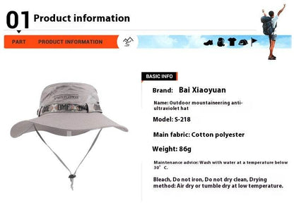 Men's Cotton Outdoor Sunshade Hat - Waterproof, Windproof, Bucket Style - Buy Center US